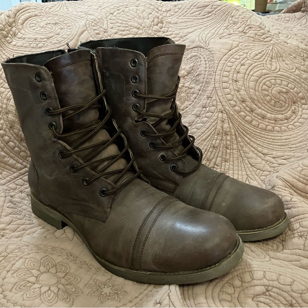 Steve Madden ‘Troopah’ Boots Brown Leather